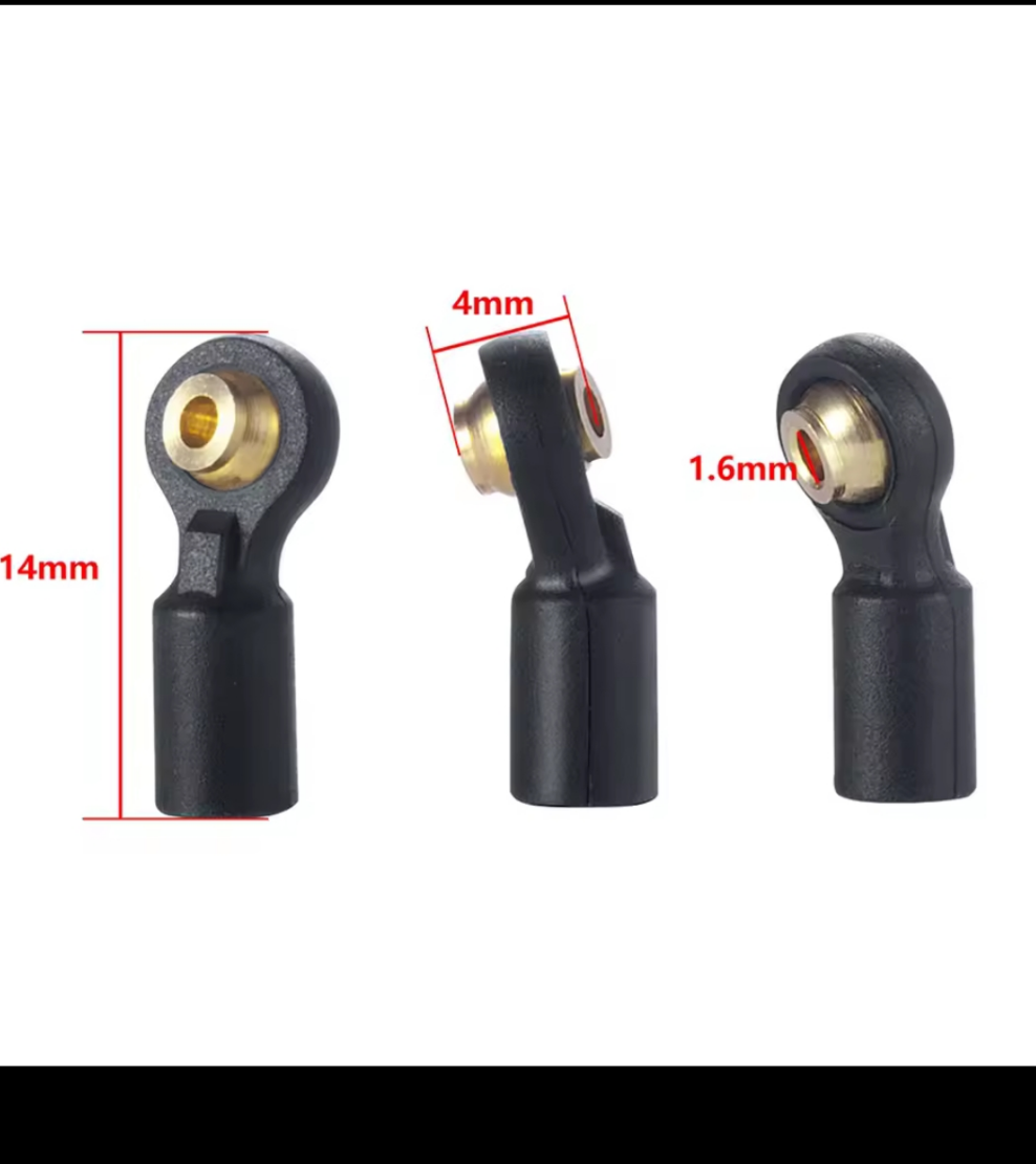 M1.4 Rod ends for m2 threaded links